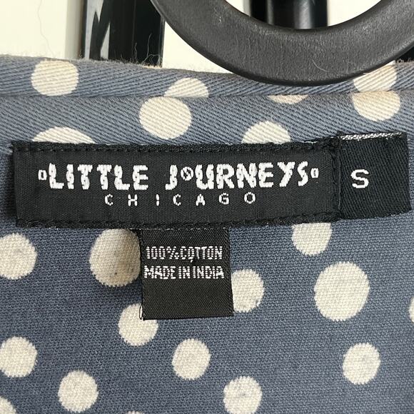 Little Journeys Chicago Polka Dot Sydney Twill Jacket Women Small - Picture 2 of 8